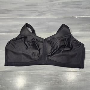 Glamorise Bra 1265 Magic Lift Front Close Back Support Bra 50F Black‎